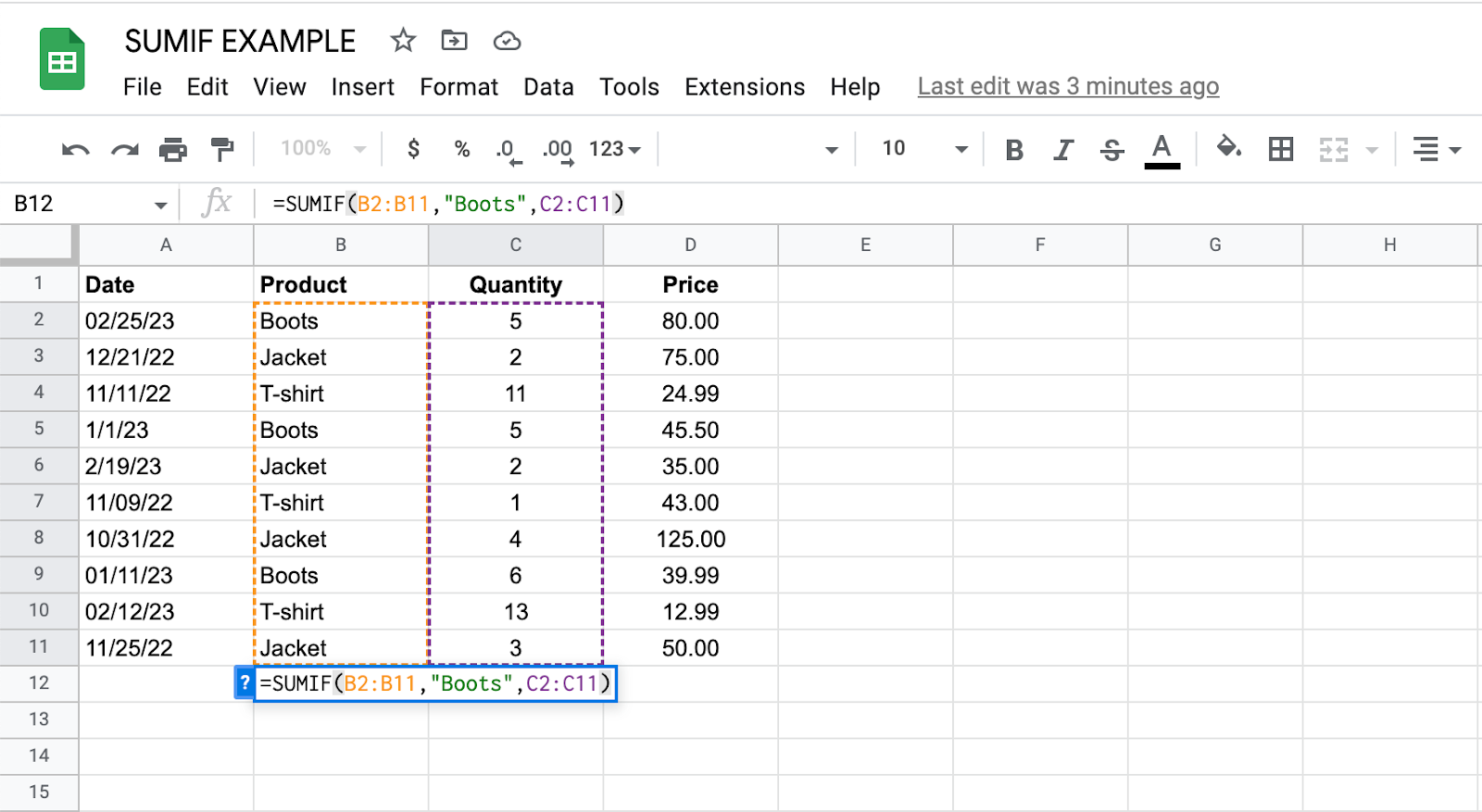 How To Use SumIf In Google Sheets